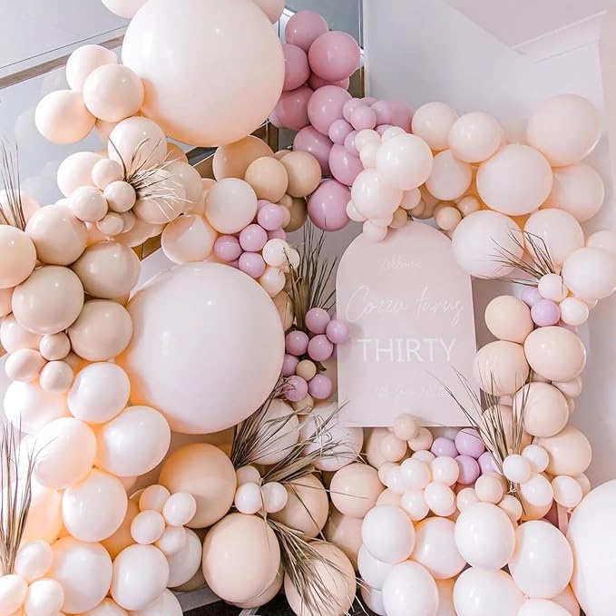 Voircoloria 105pcs Blush Party Latex Balloons, 12inch | - Image 5