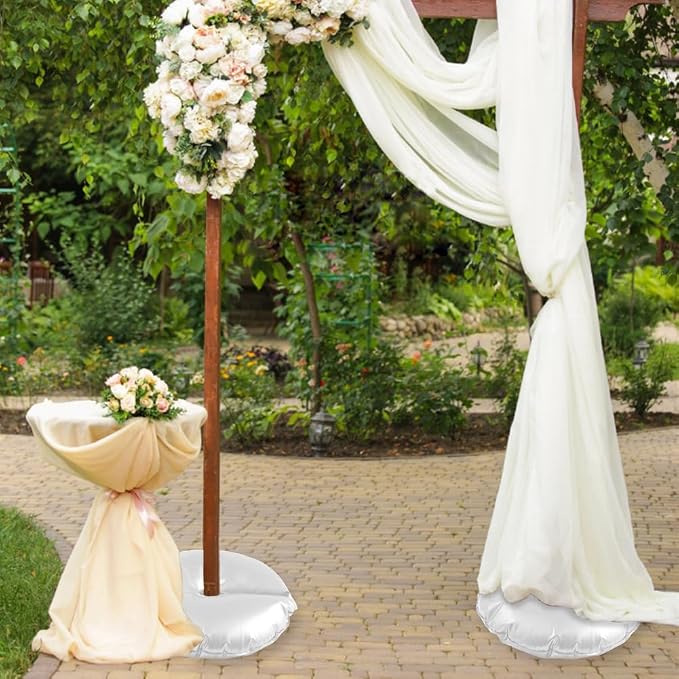 White Balloon Arch Weights, Heavy Duty Water-Filled Base Weights - Image 4