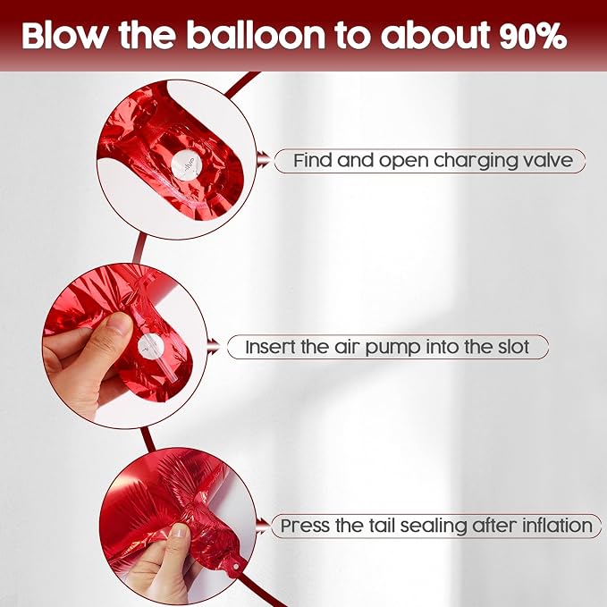 15 Balloon - Red Birthday Number Balloons, 40 Inch Decorations Men Women | Red - Image 6