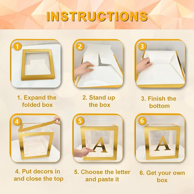 Ledido Baby Boxes with Letters for Baby Shower Decorations - Image 7