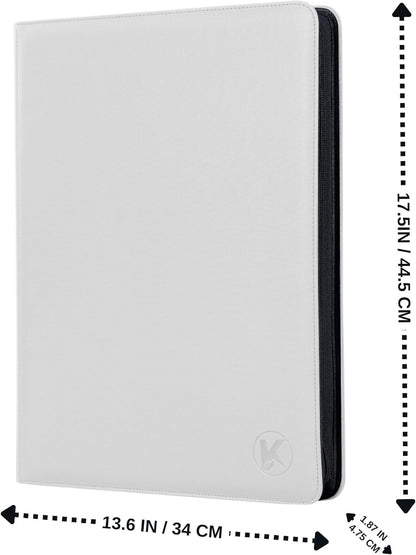 1600+ Pockets Trading Card Binder, 16-Pocket Card Ablum Compatible with MTG,Sports Cards & Other Standard Size Trading Card (WHITE)