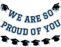 We Are So Proud Of You Banner Graduation Party Decorations Congrats Grad Cap by Unknown