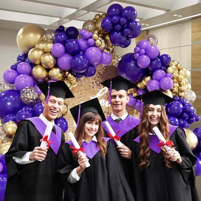 Purple and Gold Balloon Arch Garland Kit - Image 7
