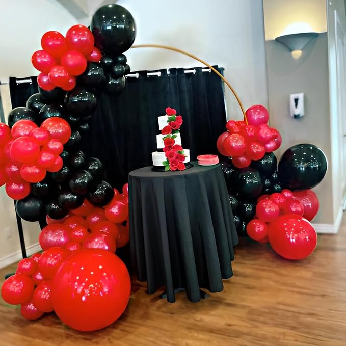 Voircoloria 110pcs Black Latex Party Balloons, 12inch | - Image 7