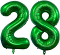 Dark Green 28 Number Balloons, 40 Inch Giant Number 28 Balloons Foil Mylar by Lovoir