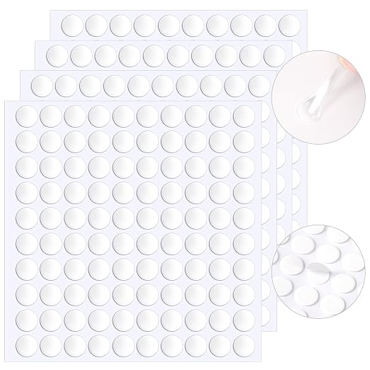 JANYUN 1500 Pcs Sticky Dots 15 mm Round Putty Clear Double Sided Tape | Glue No by JANYUN
