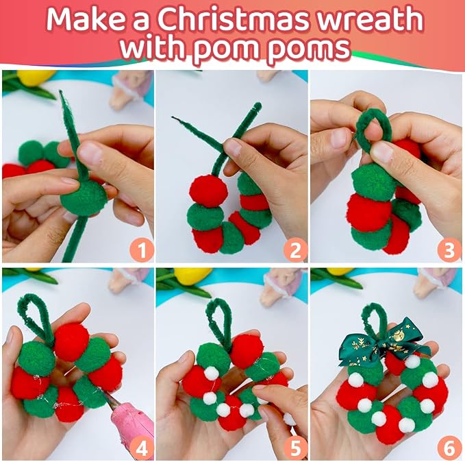 Iooleem Black Pom Poms, Arts and Crafts. - Image 5