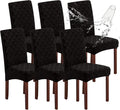 Waterproof Dining Room Chair Covers Set of 6 Slipcovers by Genina