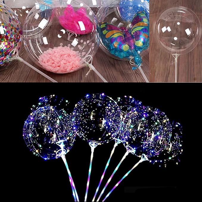 Large Balloon Sticks with Big Cups, 35 Sets Thickened 17inch Long Clear Bobo - Image 8