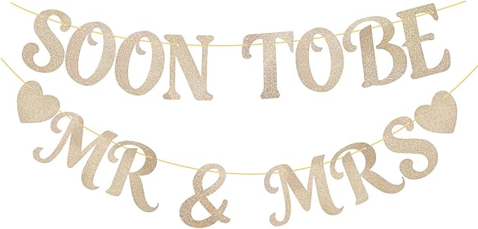 Wedding Shower Banner, Soon to Be Mr & Mrs Sign Banner by Unknown