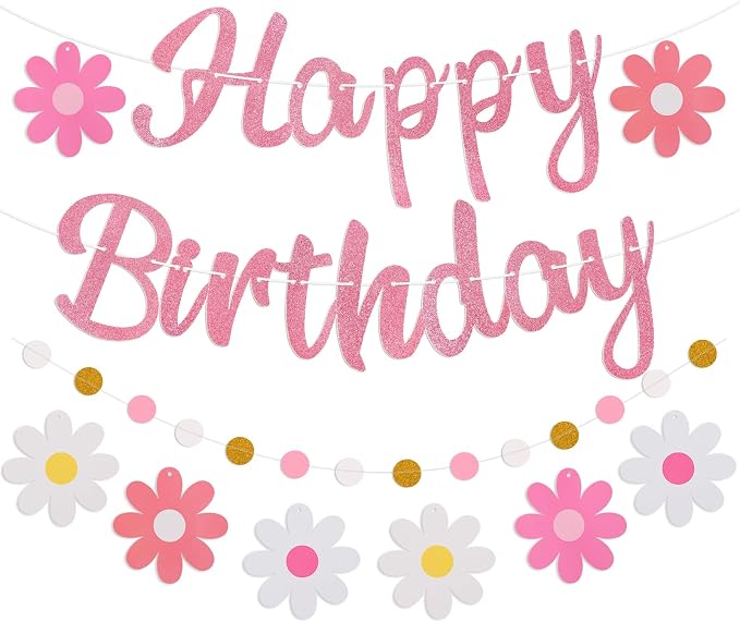Pre-Strung Happy Birthday Banner, NO DIY Party Decorations | Birthday Party by Danadia