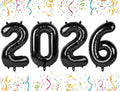 2026 Balloon Numbers Party Decorations, 40In Black Balloons by Mluchee