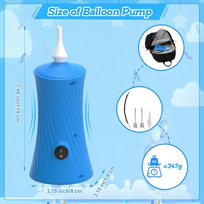 Balloon Pump Electric Air Pump for Long Balloon Inflator Blower Machine for - Image 3
