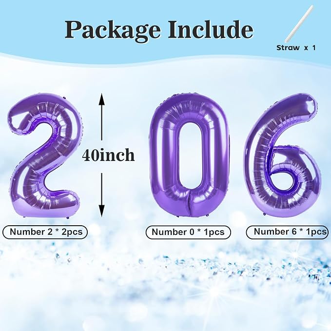 2026 Number Black Balloons 40Inch Balloon - Image 5