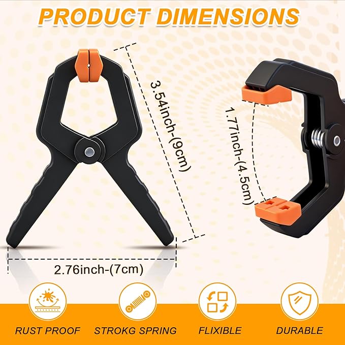 10 Pack Spring Clamps for Crafts & DIY - Image 2