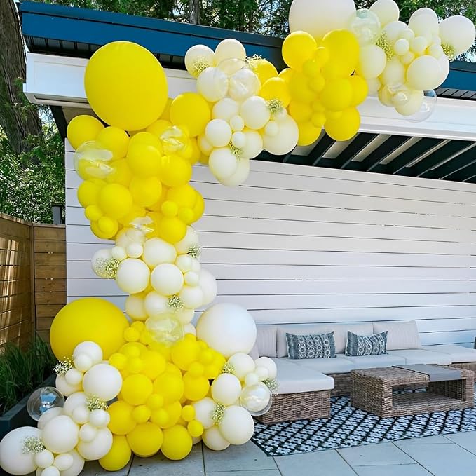 Voircoloria 110pcs Yellow Latex Party Balloons, 12inch | - Image 4
