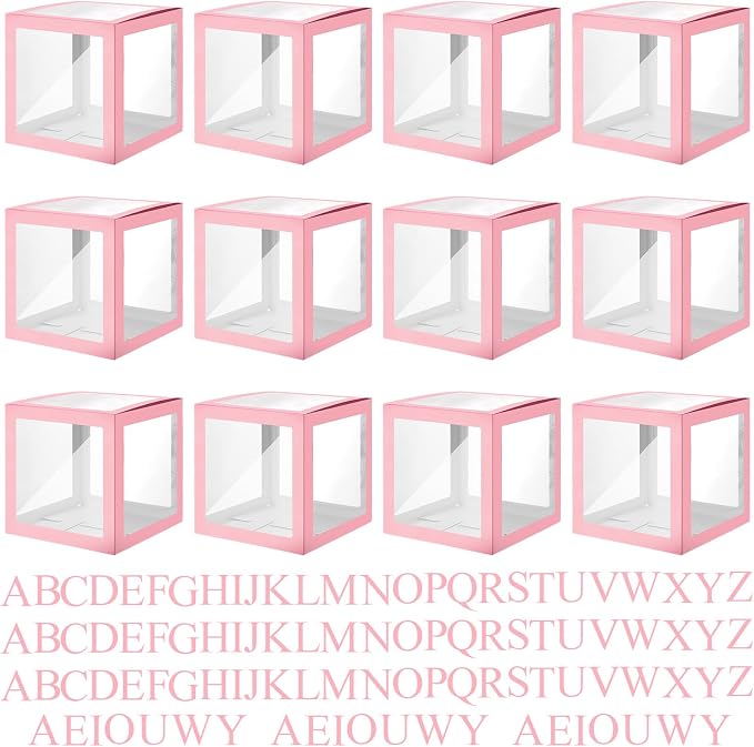Thyle 12 Pcs Transparent Balloon Boxes Clear Balloon Boxes by Thyle