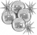HILAVO 22 Inch Large 4D Metallic Silver Disco Ball Balloon by HILAVO