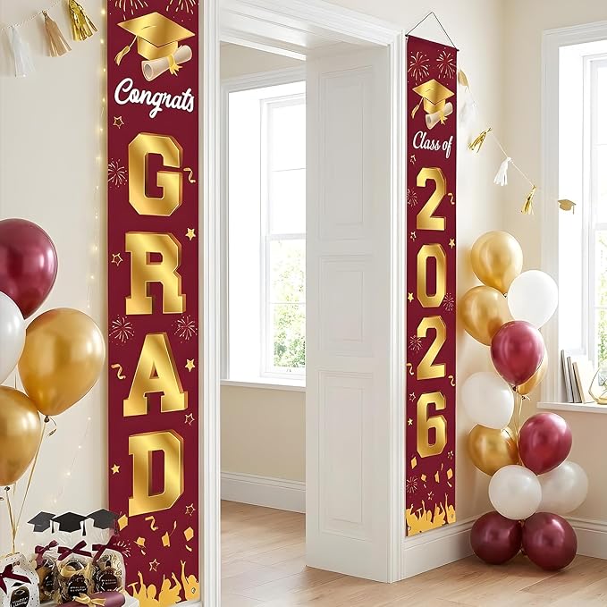 Graduation Decorations 2026 Porch Banner, Congrats Grad Class of 2026 Banner - Image 6