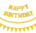 CANREVEL 3 PCS Pre-Strung 3D Happy Birthday Banner Decorations, Happy Birthday by CANREVEL
