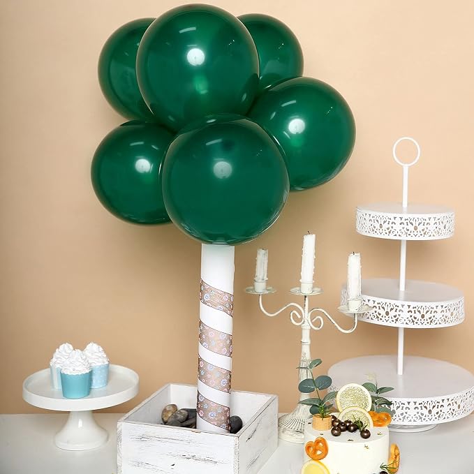 KBZVNAF Dark Green Latex Party Balloons - Image 5