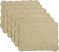 HOMBYS Quilted Placemats Set of 6 Washable-13x18 inches Rectangular Placemats by HOMBYS