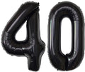 Black 40 Number Balloons Giant Jumbo Number 40 Foil Mylar Balloons by COLORFULELVES
