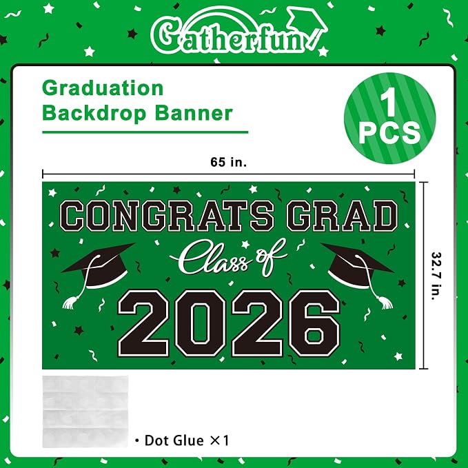 2026 Graduation Party Plastic Backdrop - Image 2