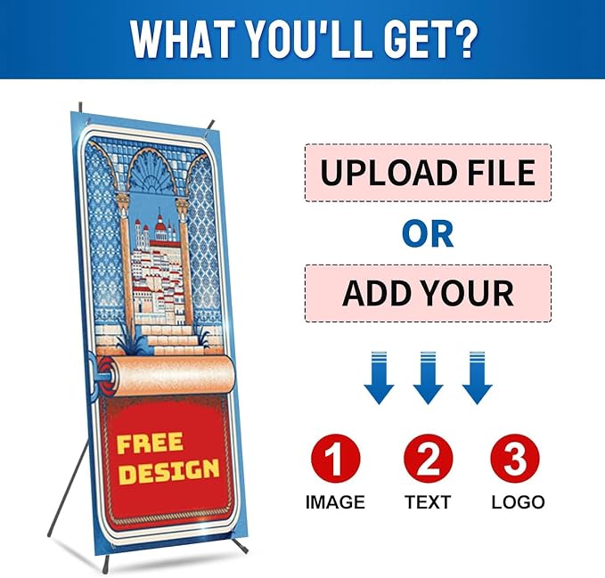 Custom Banner with X Stand 31.5" X 70.86", Banners and Signs Customize - Image 6