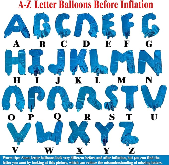TONIFUL Cream White Letter Balloons 2 Set 16Inch A-Z Custom Alphabet Banner | - Image 7