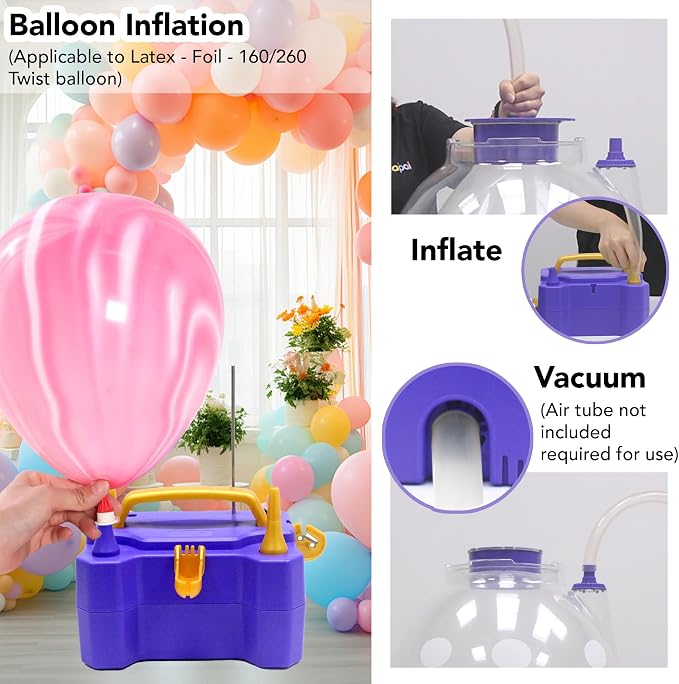 3-in-1 Balloon Electric Inflation & Vacuum Electric Pump | Fast - Image 6