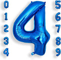 AULE 40 Inch 4 Blue Balloon Number Foil 0-9 Birthday Big Numbers | Birthday by AULE