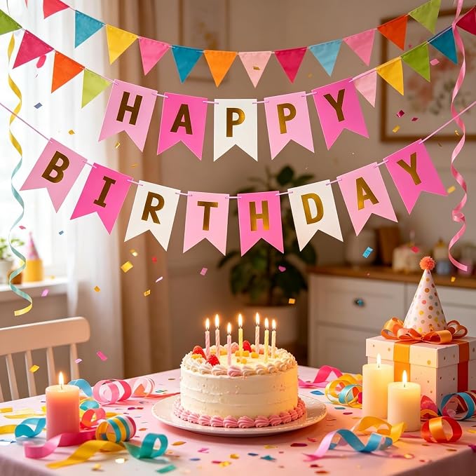 Happy Birthday Banner Birthday Party Supplies - Image 6