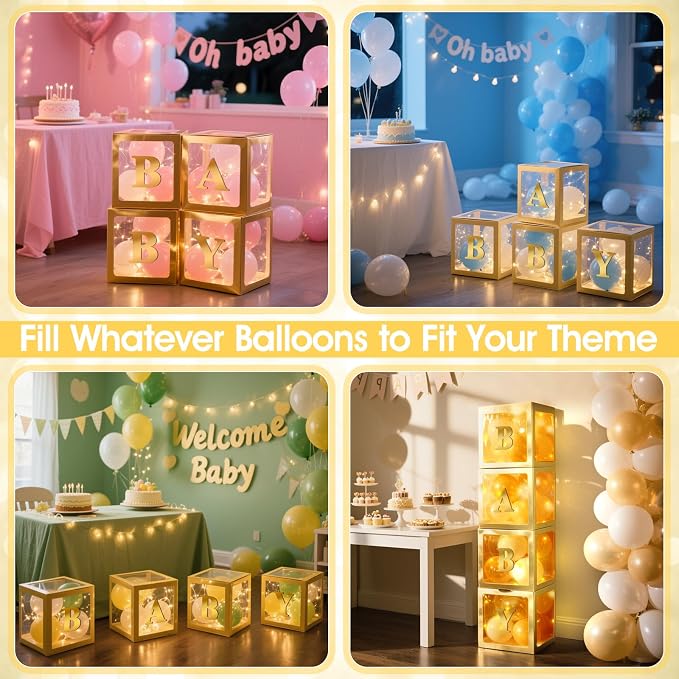 Ledido Baby Boxes with Letters & Fairy Lights - Image 3