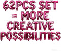 62 Pcs Hot Pink Letter Balloons, Custom 2 Set A-Z Set by GOGAKIE