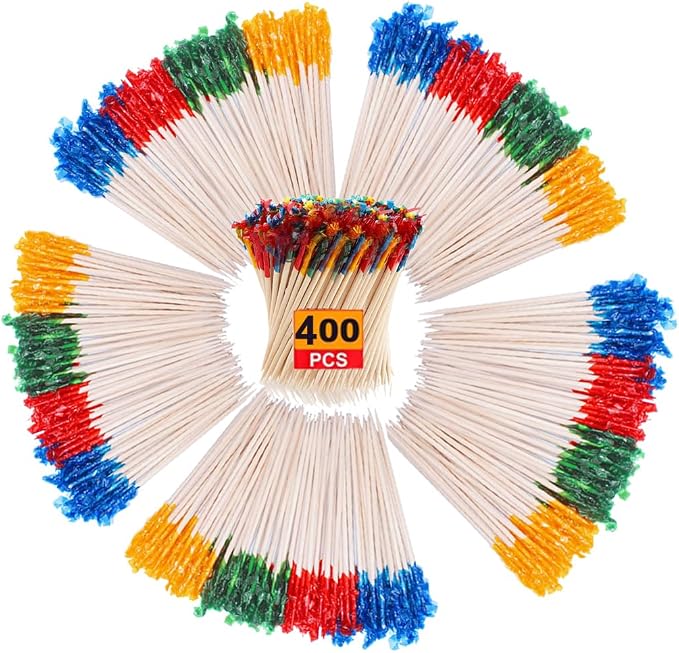 400PCS Fancy Toothpicks for Appetizers, 2.6IN Appetizer Picks for Cocktail by Unknown