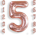 AULE 40 Inch Rose Gold 5 Balloon Number Foil 0-9 Birthday Big Numbers | by AULE
