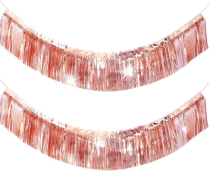 Premium Rose Gold Fringe Tinsel Garland by LILF