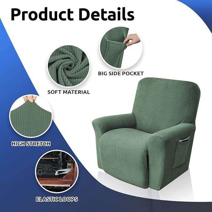 Recliner Chair Covers, 1-Piece Lazy Boy Recliner Cover, Furniture Protector & - Image 7