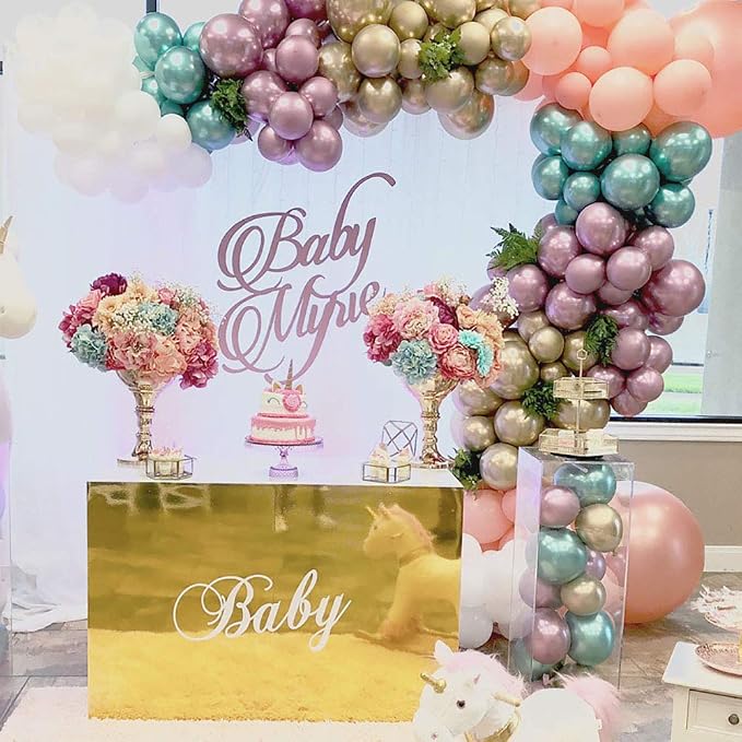 12 Inch Metallic Multicolor Balloons, Baby Shower, Graduate Party Decorations - Image 6