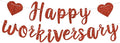 Red Glitter Happy Workiversary Banner by RICHHHA