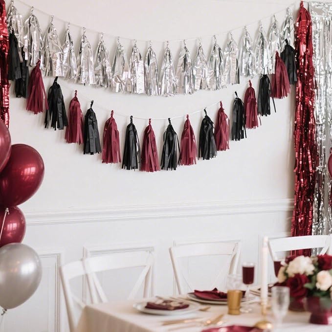 Tassel Garland Tissue Paper Tassel Banner, Tassels Party Decorations - Image 3