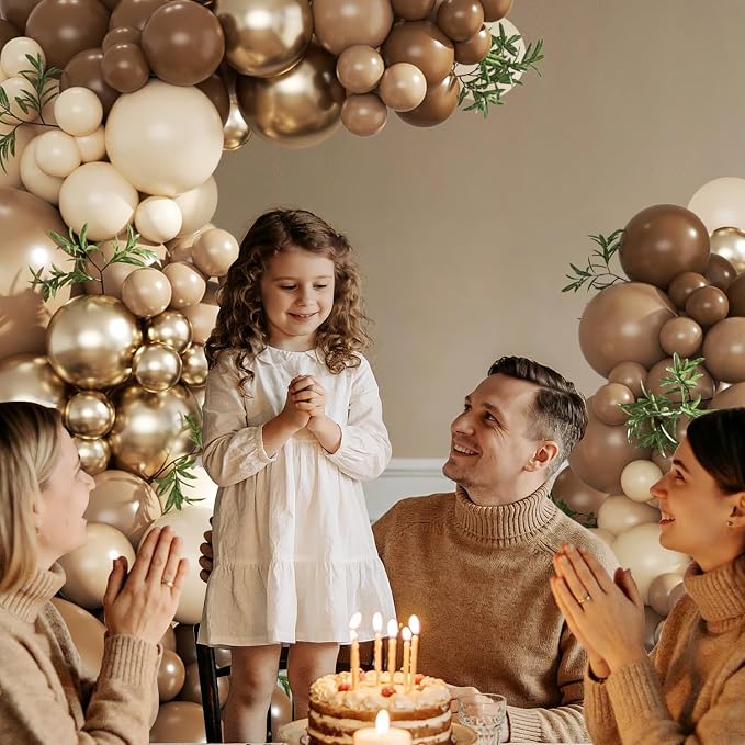 Brown Balloon Arch Kit for Bear Baby Shower Birthday Party Decorations | 124Pcs - Image 4
