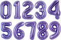 TONIFUL Number Balloon 16 Inch 10 Pcs Purple 0-9 Birthday Number Balloons | by TONIFUL