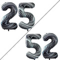 Number 25 Balloons for 25th Birthday Party Decorations, 42 Inch Jumbo Foil by GOER