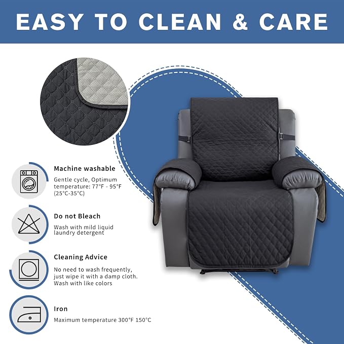 XINEAGE Water Resistant Recliner Cover, Nonslip Recliner Chair Covers - Image 7