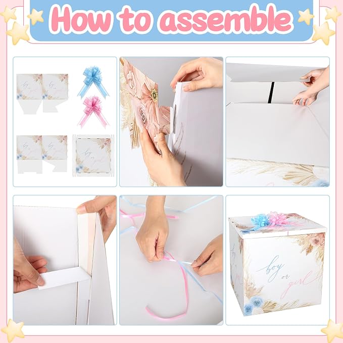 AmazingSpark 28in Giant Gender Reveal Gift Box - Image 3
