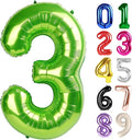 3 Balloon - Light Green Birthday Number Balloons, 40 Inch Party Decorations | by ALPHADELTAPI