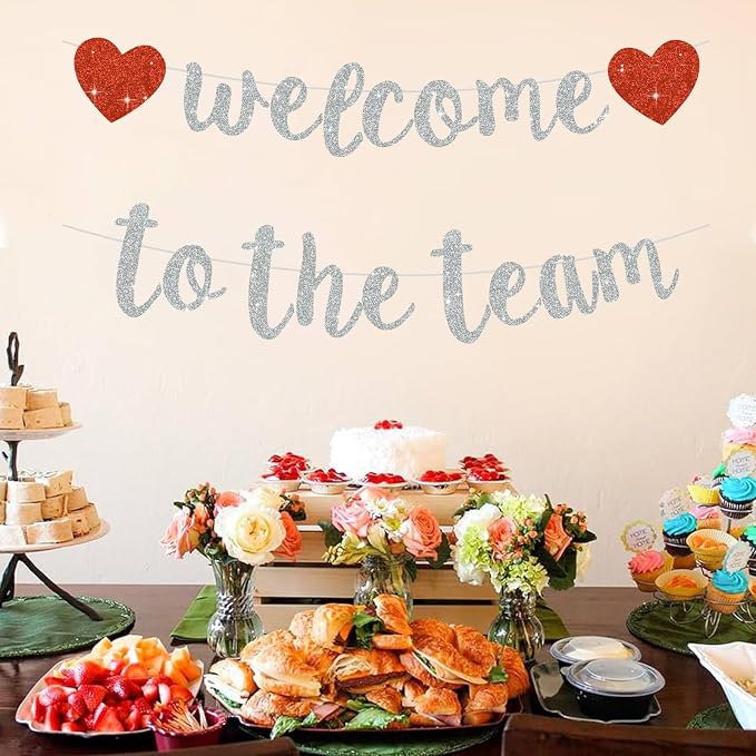 BEISHIDA Welcome to The Team Banner, NO DIY, Office Party Decorations - Image 4