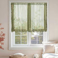 Sutuo Home Olive Green Boho Lace Curtains 2 Panels 45 Inch Long, Semi Sheer by SutuoHome